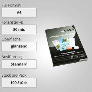 Produktbild für Laminierfolien LMG DIN A6