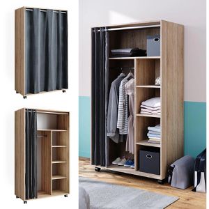 Produktbild für Kleiderschrank Vicco Doros, sonoma eiche