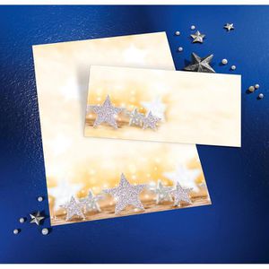 Produktbild für Weihnachtsbriefpapier Sigel DP029, Glitter Stars