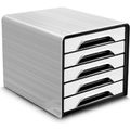Schubladenbox cep 7-111, Smoove Gloss, A4 Kunststoff, 5 Fächer, geschlossen, weiß