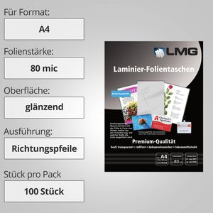 Produktbild für Laminierfolien LMG DIN A4