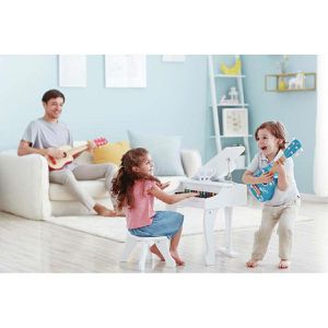 Produktbild für Kinder-Musikinstrument Hape Luxusflügel weiß E0338