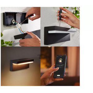 Produktbild für Wandleuchte Philips-Hue Nyro, aus Aluminium, für außen (IP44)