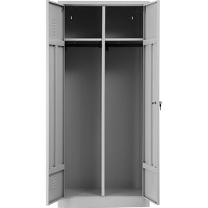 Produktbild für Spind G-Office WRC/2.1880.V2, Doppelspind, lichtgrau