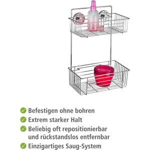 Produktbild für Duschablage Wenko Bari Vacuum-Loc, verchromt