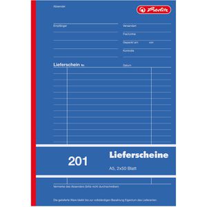 Produktbild für Lieferscheinbuch Herlitz 201, A5