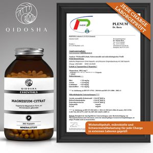 Produktbild für Magnesium Qidosha Citrat, 300 Kapseln