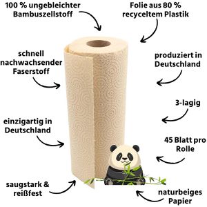 Produktbild für Küchenrolle Oecolife Bambus, 3-lagig