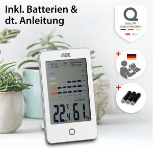 Produktbild für Thermo-Hygrometer ADE WS1700, digital, weiß