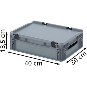 Produktbild für Eurobox AUER ED 43/12, grau, 10 Liter