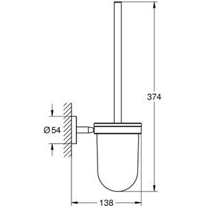 Produktbild für WC-Bürste GROHE Start Cosmopolitan 41169000, weiß