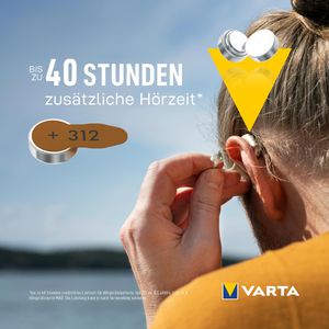 Produktbild für Hörgerätebatterie Varta 312