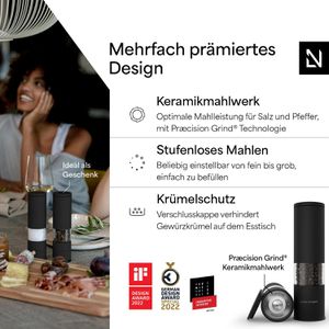 Produktbild für Gewürzmühle LARS-NYSØM Lagom Carbon Black, Höhe 18,7 cm