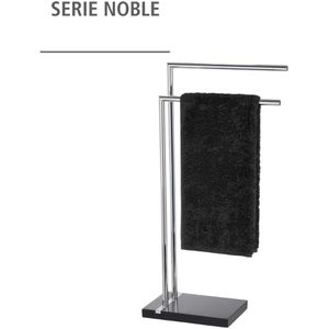 Produktbild für Handtuchhalter Wenko Noble Black 20461100, silber