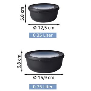 Produktbild für Frischhaltedose Mepal Cirqula rund, aus Kunststoff