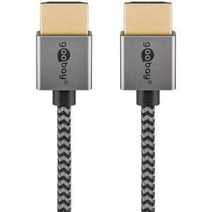 Produktbild für HDMI-Kabel Goobay Slim 75753 HDMI 2.0, vergoldete Stecker