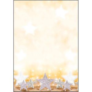 Weihnachtsbriefpapier Sigel DP029, Glitter Stars