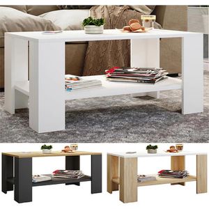 Produktbild für Couchtisch VCM Dalus 918842, aus Holz, eiche / anthrazit