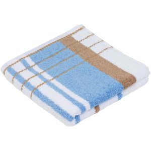 Produktbild für Handtuch Gözze Strandtuch Berlin Streifen, beige-blau,50x100cm