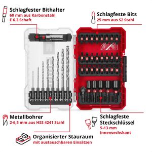 Produktbild für Bohrer-Bit-Set Einhell M-Case, 108773