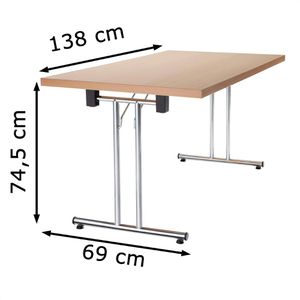 Produktbild für Klapptisch Hammerbacher KL 16, aus Holz