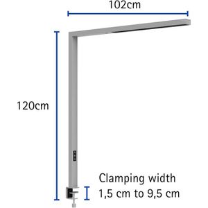 Produktbild für Schreibtischlampe Maul Maulsirius, silber, LED, dimmbar
