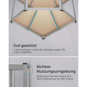 Produktbild für Schwerlastregal Songmics 5 Holzböden
