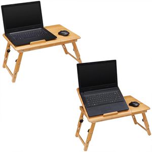 Produktbild für Laptoptisch CASARIA 106908, aus Bambus, höhenverstellbar