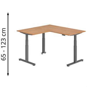 Produktbild für Schreibtisch Hammerbacher XDSMW, nussbaum / graphit