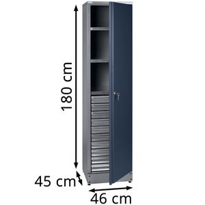 Produktbild für Werkzeugschrank Küpper 70793, aus Metall, grau / blau
