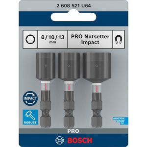 Produktbild für Steckschlüssel Bosch PRO NutsetterImpact, 3-teilig