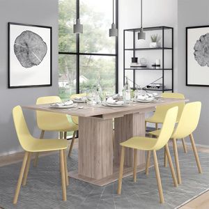 Produktbild für Esstisch Vicco Dix, sonoma eiche