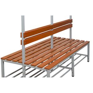 Produktbild für Umkleidebank G-Office SBU/BG, Sitzfläche Holz, 200 cm