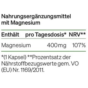 Produktbild für Magnesium natural-elements Oxid, 365 Kapseln
