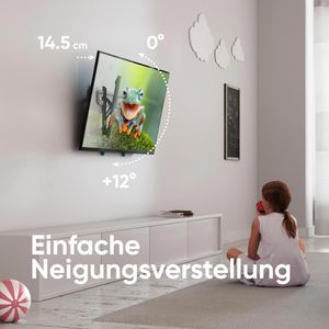 Produktbild für TV-Wandhalterung Onkron TM5-BW, bis 60 kg, schwarz/weiß