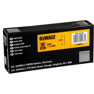 Tackernägel DeWalt DNBT1820GZ, Typ 18GA