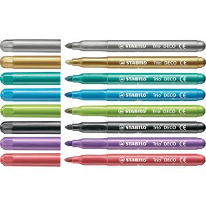 Produktbild für Metallic-Stifte Stabilo Trio DECO, farbig sortiert
