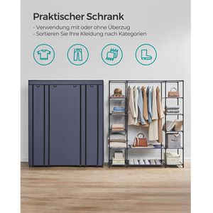 Produktbild für Kleiderschrank Songmics XXL, LSF003I02, blau