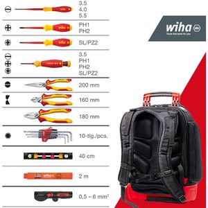 Produktbild für Werkzeugrucksack Wiha electric, 45528