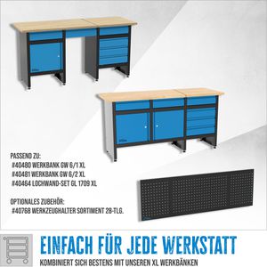 Produktbild für Werkzeugschrank Güde GWS 2T XL, 40463, Metall, schwarz / blau