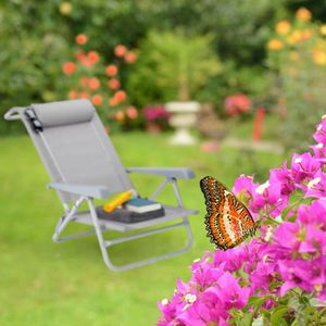 Produktbild für Campingstuhl Relaxdays 10026478, grau, bis 120 kg