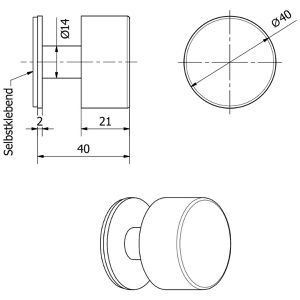 Produktbild für Türstopper SO-TECH Hektor 125241, Gummi/Edelstahl