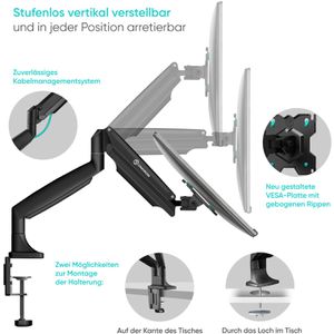 Produktbild für Monitorhalterung Onkron G200-B, schwarz