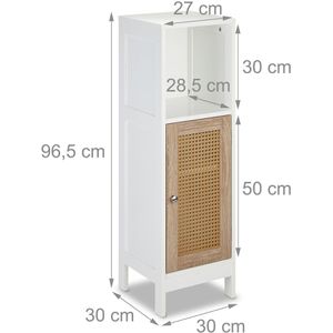 Produktbild für Badschrank Relaxdays 10035341, mit 4 Füßen, braun / weiß