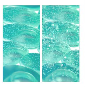 Produktbild für Badewannenmatte Relaxdays oval, 34,5 x 66,5 cm