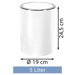 Produktbild für Mülleimer Kleine-Wolke Clap Platin, weiß