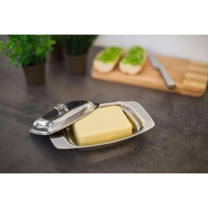 Produktbild für Butterdose Relaxdays 10019113, aus Edelstahl