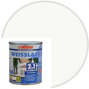 Produktbild für Lackfarbe Wilckens 2 in 1, Weißlack, 0,75l