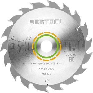 Kreissägeblatt Festool Standard 160x2,2x20 W18