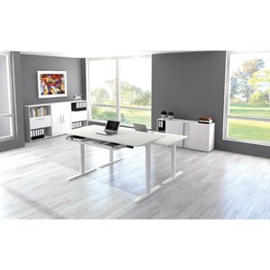 Produktbild für Schreibtisch Kerkmann Move 3, lichtgrau / weiß